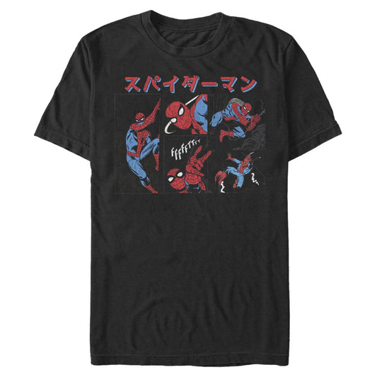 Men's Marvel Spidey Kanji Panels T-Shirt