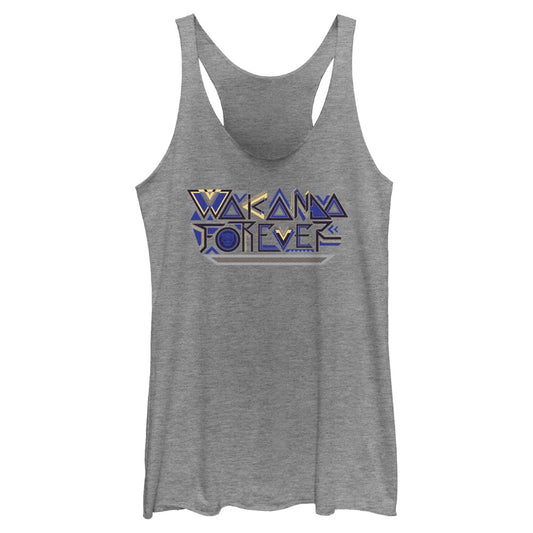 Junior's Marvel Black Panther Wakanda Forever Wakanda Forever Pattern Tank Top